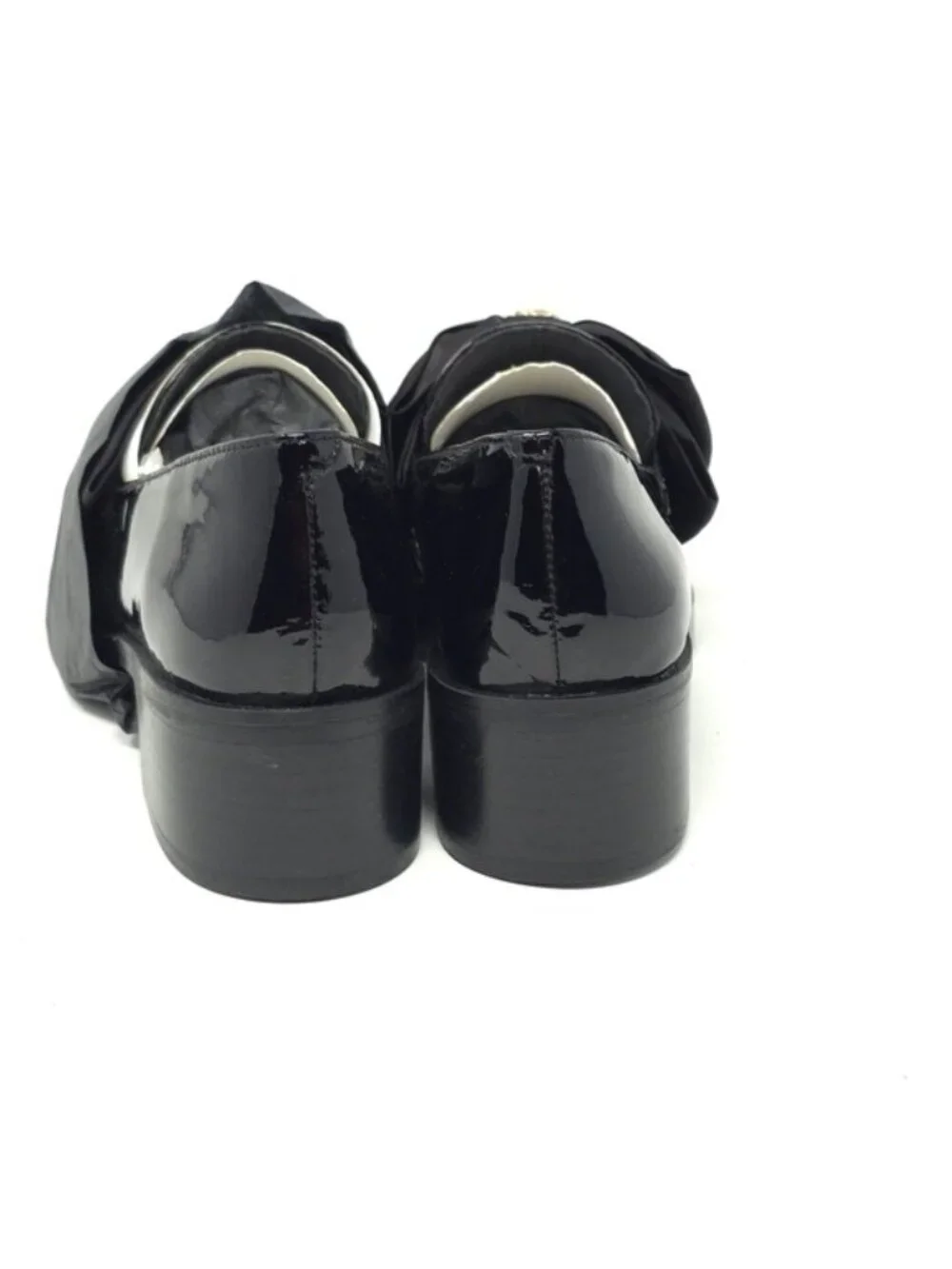 Karl Lagerfeld Camilia Bow Black Patent Loafers Size 5.5 - Picture 3 of 10